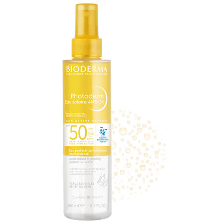 Apa cu protectie solara SPF 50 pentru piele sensibila Photoderm Anti-Ox, 200 ml, Bioderma 735996