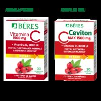Vitamina C 1500 mg + Vitamina D3 3000 UI, Ceviton, 30 comprimate filmate, Beres