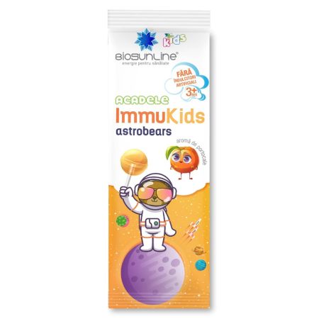 Acadea cu aroma de portocale Immukids Astrobears, 1 bucata, BioSunLine