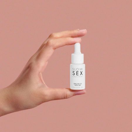 Ulei de buze pentru sex oral infuzat cu CBD Slow Sex, 15 ml, Bijoux Indiscrets 693560