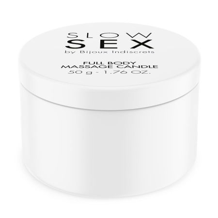 Lumanare pentru masaj corporal cu ceara naturala Slow Sex, 50 g, Bijoux Indiscrets 693552
