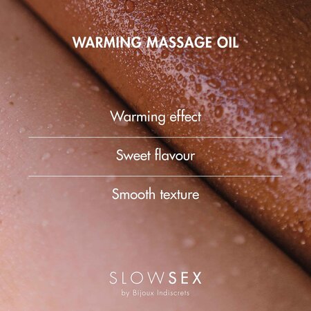 Ulei pentru masaj corporal cu efect de incalzire Slow Sex, 50 ml, Bijoux Indiscrets 693535