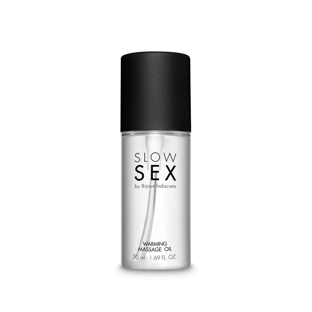 Ulei pentru masaj corporal cu efect de incalzire Slow Sex, 50 ml, Bijoux Indiscrets