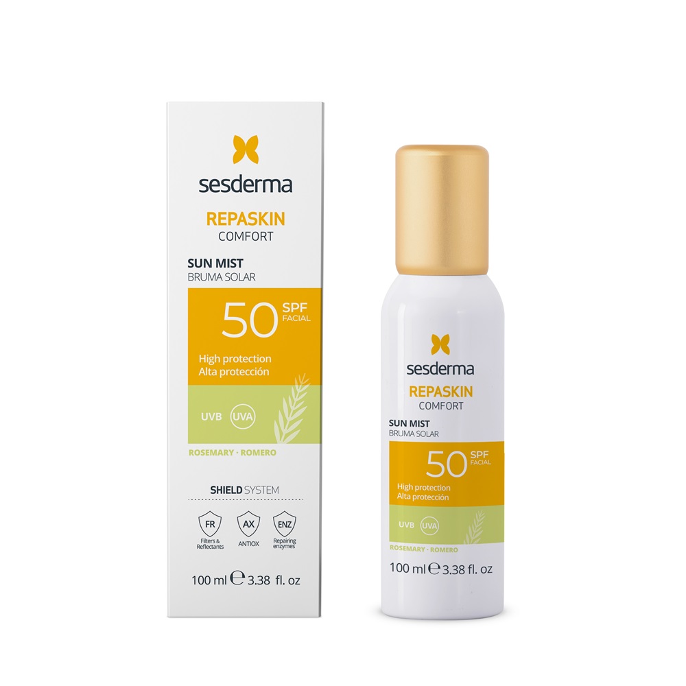 Mist cu protectie solara SPF 50 si rozmarin Comfort Repaskin, 100 ml, Sesderma