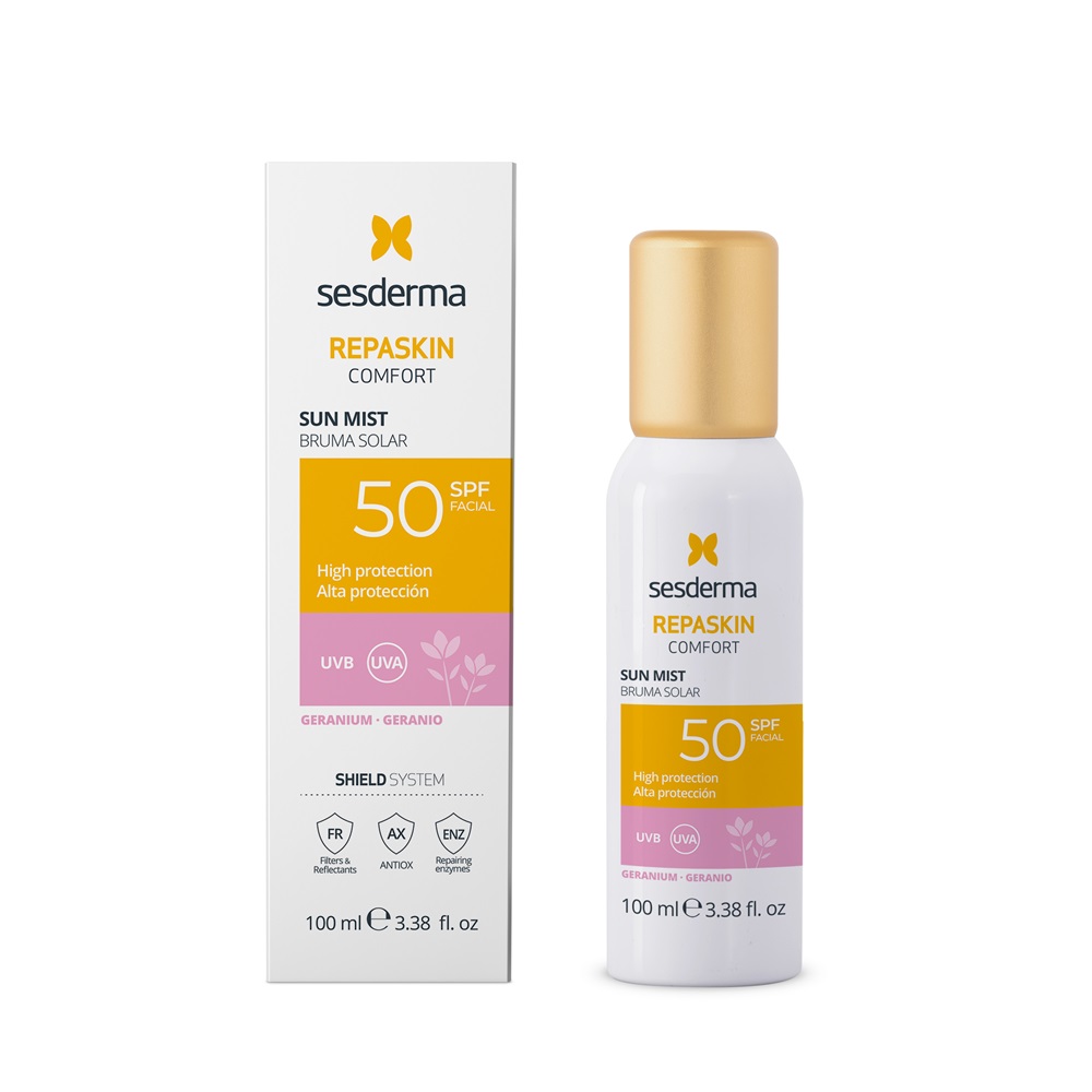 Mist cu protectie solara SPF 50 si muscata Comfort Repaskin, 100 ml, Sesderma