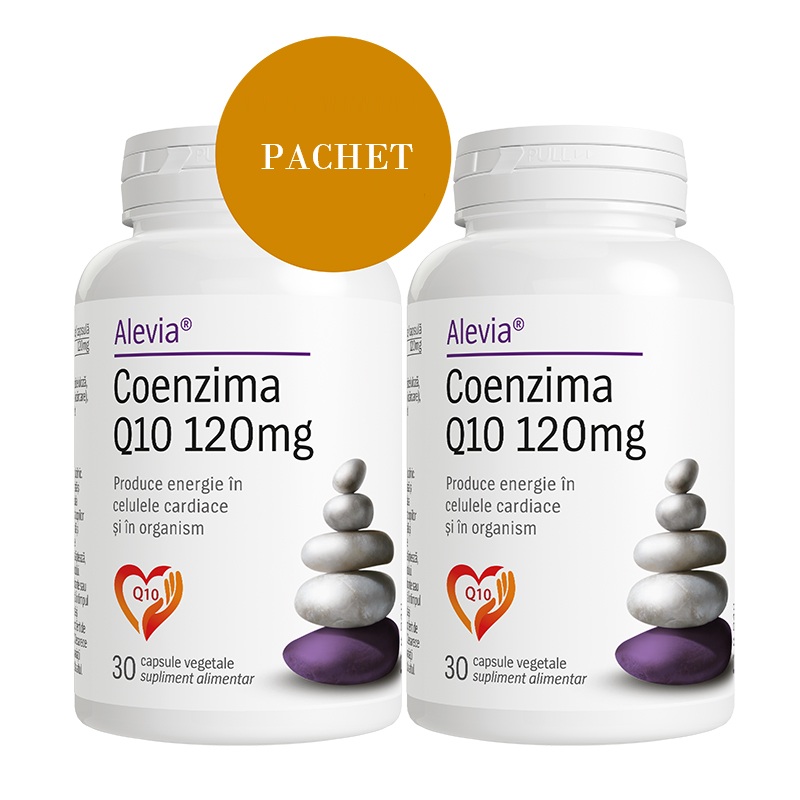 Pachet Coenzima Q10, 120 mg, 30+30 capsule, Alevia