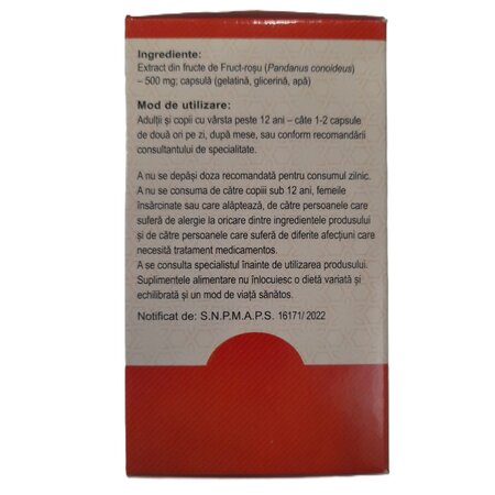 Fructul Rosu, 60 capsule moi, Cahya 604419