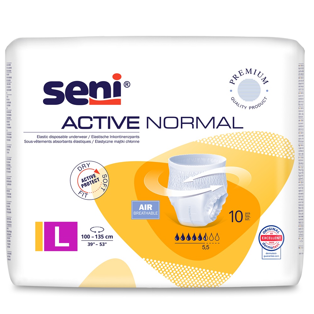 Chilot elastic absorbant Active Normal, Large, 10 bucati, Seni