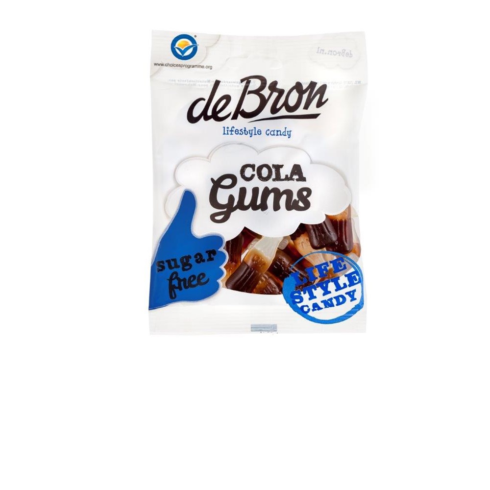 Jeleuri gumate cu aroma de cola fara zahar si fara gluten, 100 g, Debron