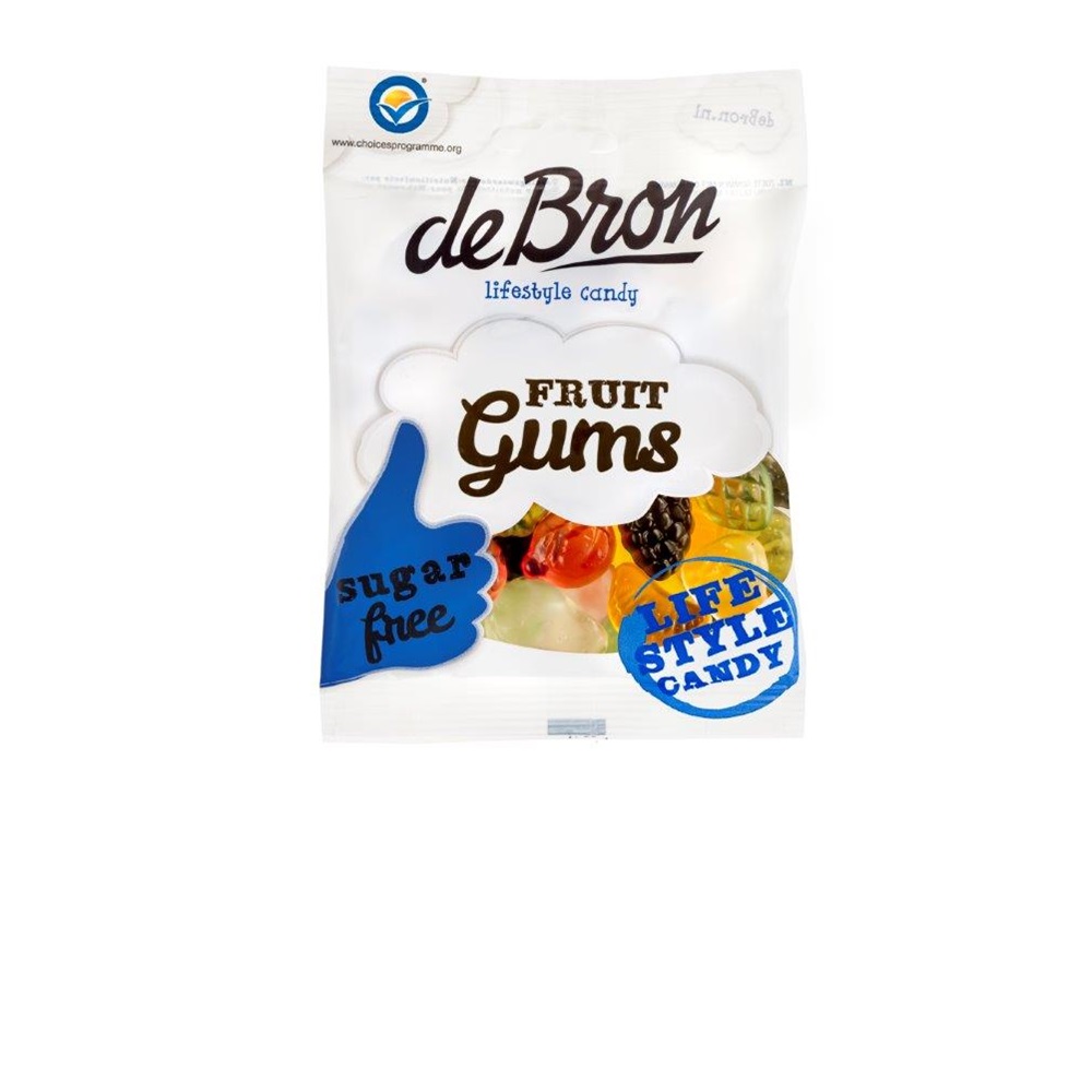 Jeleuri gumate cu aroma de fructe fara zahar si fara gluten, 100 g, Debron