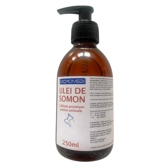 Ulei de somon pentru animale, 250 ml, Micromed