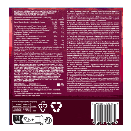 Felii de paine crocanta fara gluten din ovaz integral, 150 g, Nairns 600035