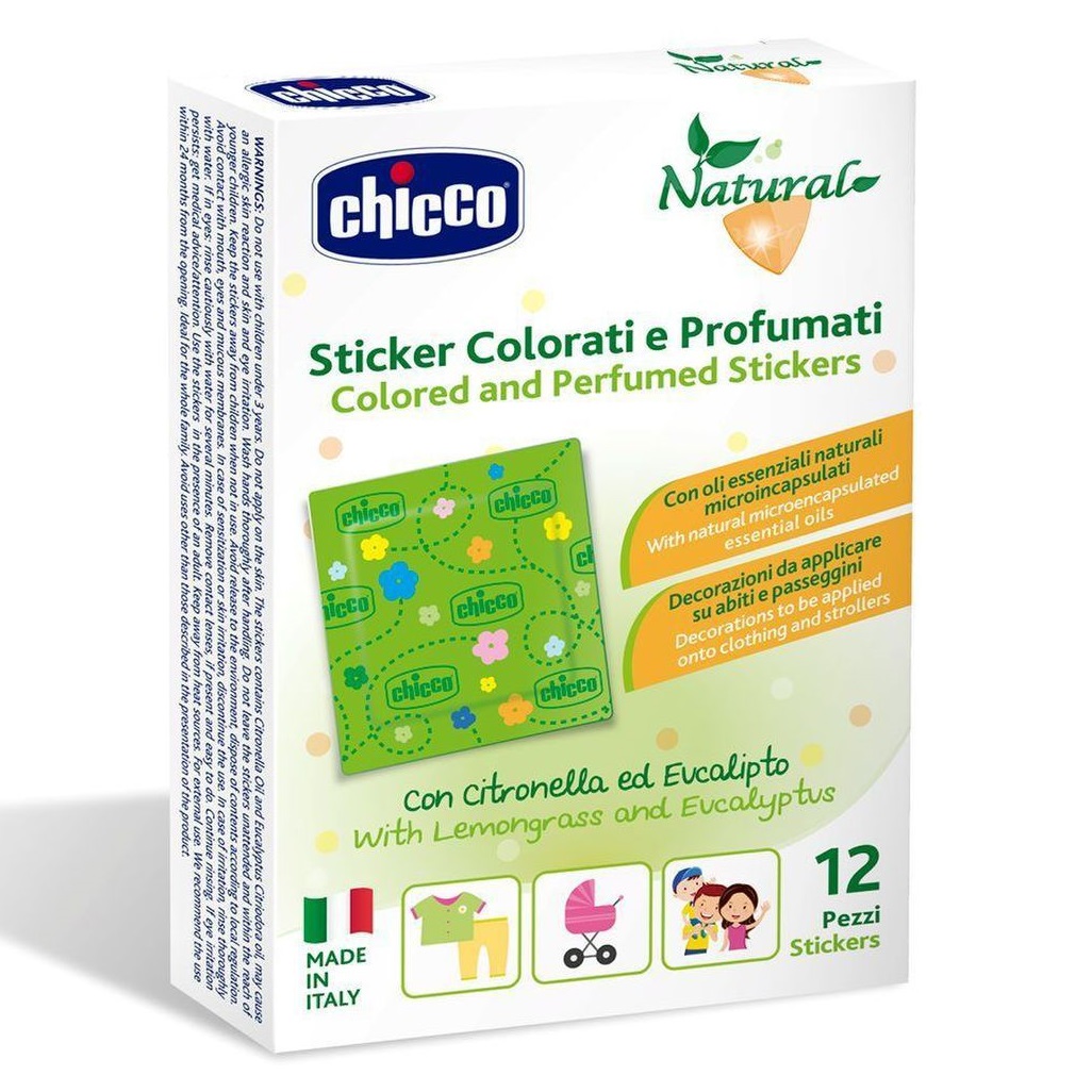 Plasturi colorati si parfumati cu ulei din lemongrass si eucalipt 3 ani+, 12 bucati, Chicco Natural