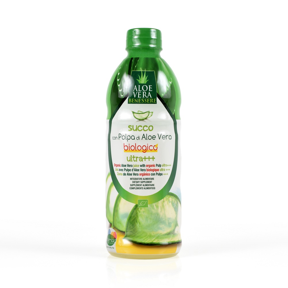 Suc aloe vera pulpa bio ultra +++, 1000 ml, Benessere