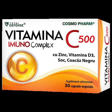 Vitamina C 500 Imuno Complex, 30 tablete, Cosmopharm