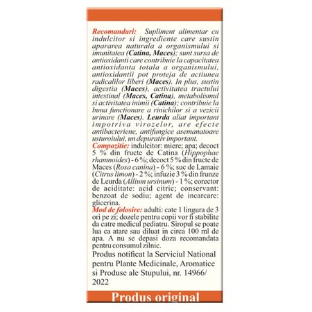 Sirop cu miere Pulmo Biom, 200 ml, Elidor 706656