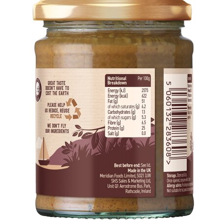 Crema de arahide cu gust intens crocant, 280 g, Meridian 600487