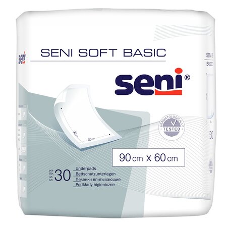 Aleze de protectie Soft Basic, 90 cm x 60 cm, 30 bucati, Seni