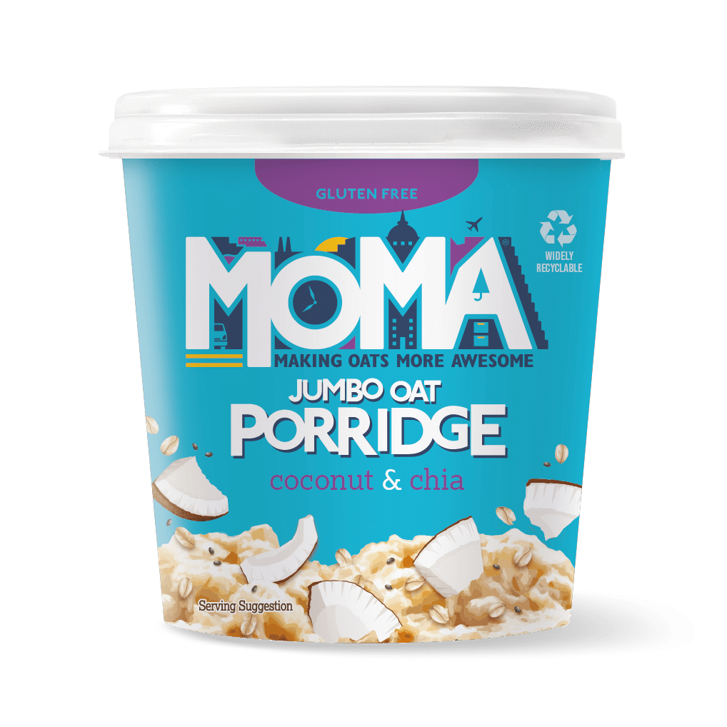 Porridge fara gluten cu cocos si chia, 55 g, Moma