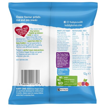 Sticksuri din legume cu aroma de branza, 12 g, Kiddylicious 600581
