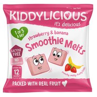 Gustare din fructe cu capsuna si banana, 6 g, Kiddylicious
