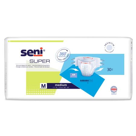 Scutece cu sistem inchis Super Seni, Medium, 30 bucati, Seni