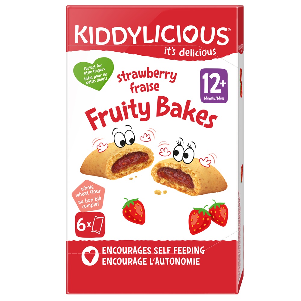 Biscuiti cu capsuni, 6 x 22 g, Kiddylicious