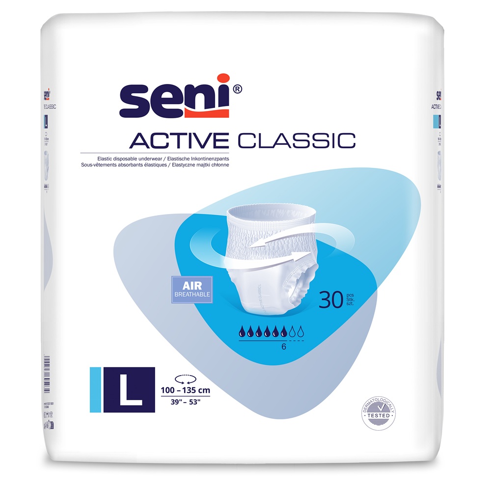 Chilot elastic absorbant Active Classic, Large, 30 bucati, Seni 