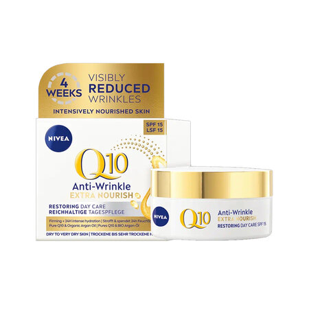 Crema de zi antirid extra hidratanta Q10 Extra Nourish, 50 ml, Nivea 600658