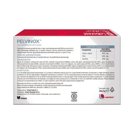 Pelvinox, 20 comprimate, Laborest Italia 750107