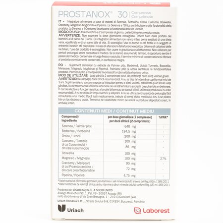 Supliment alimentar Prostanox, 30 comprimate, Laborest Italia 721177