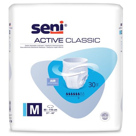 Chilot elastic absorbant Active Classic, Medium, 30 bucati, Seni 