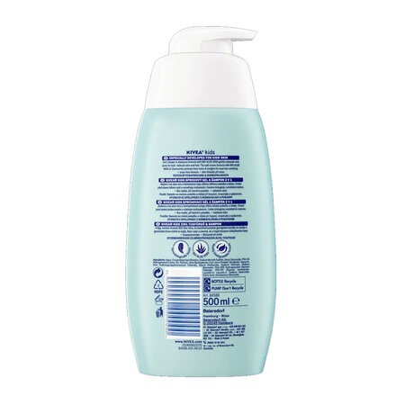 Sampon si gel de dus 2 in 1 pentru copii Kids, 500 ml, Nivea 600721