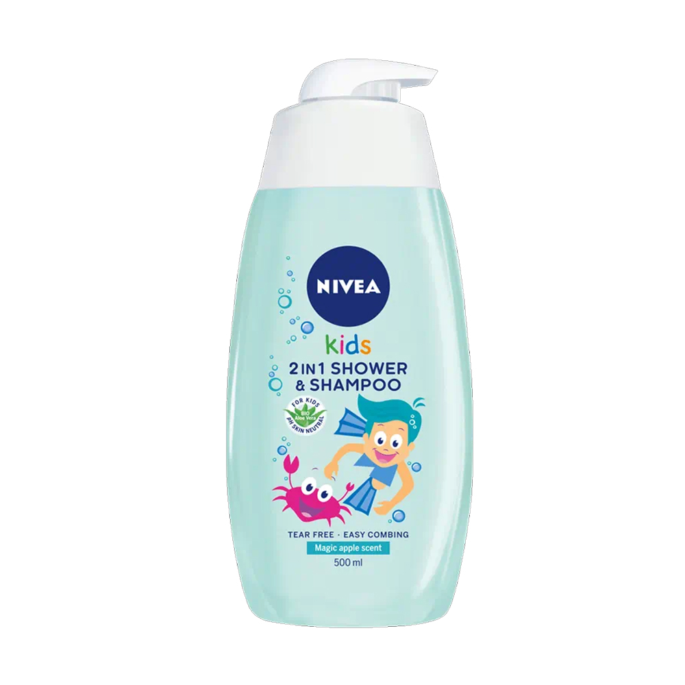 Sampon si gel de dus pentru baieti Kids, 500 ml, Nivea