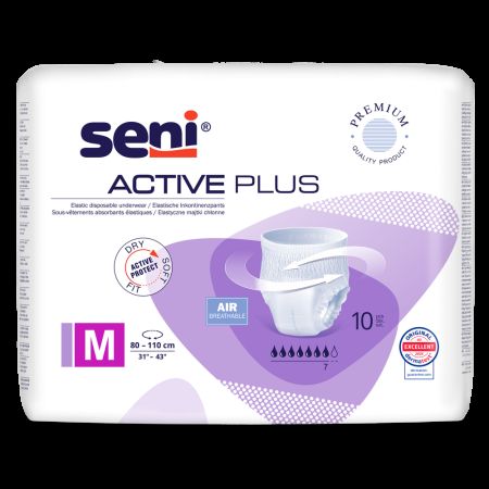 Scutece pentru adulti Active Plus, Medium, 10 bucati, Seni