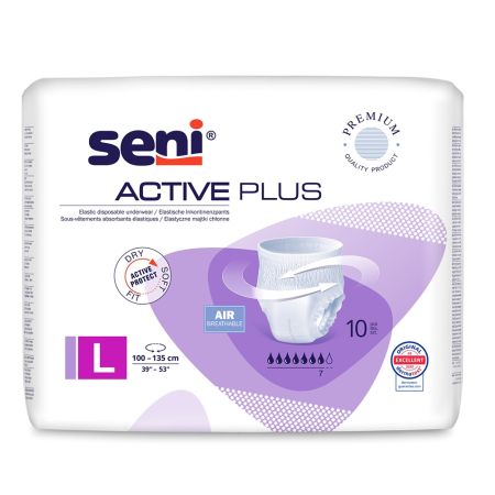 Scutece pentru adulti Active Plus, Large, 10 bucati, Seni