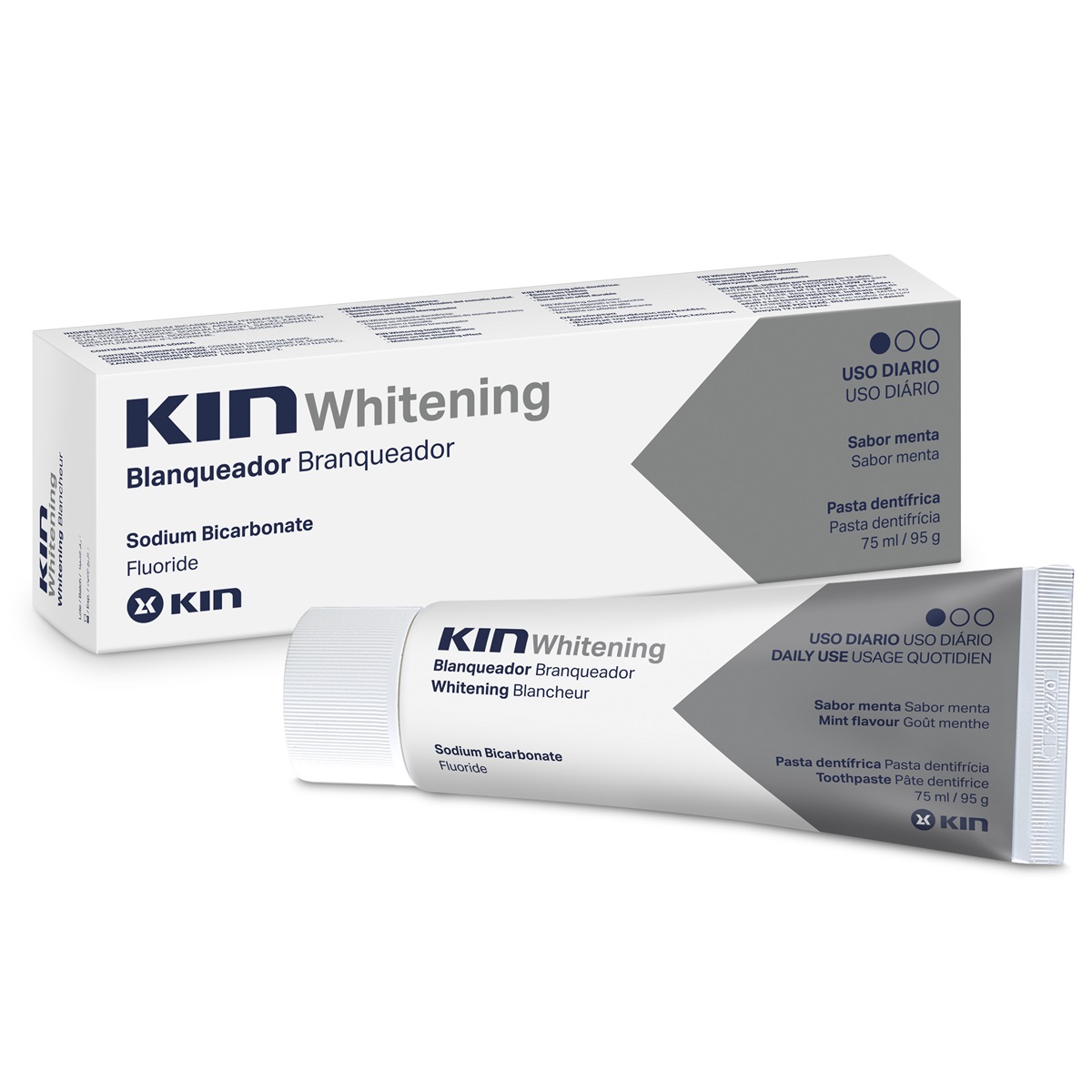 Pasta de dinti pentru albire progresiva Kin Whitening, 75 ml, Laboratorios Kin