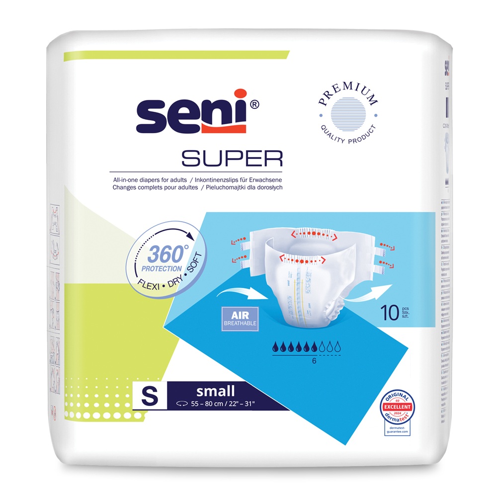 Scutece cu sistem inchis Super Seni, Small, 10 bucati, Seni