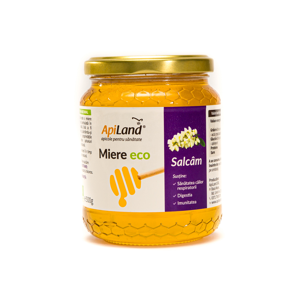 Miere de salcam Eco, 500 g, Apiland