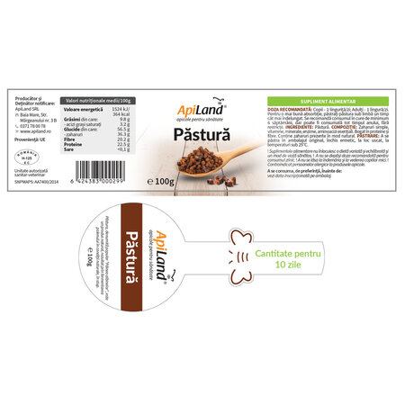 Pastura de albine, 100 g, Apiland 701033