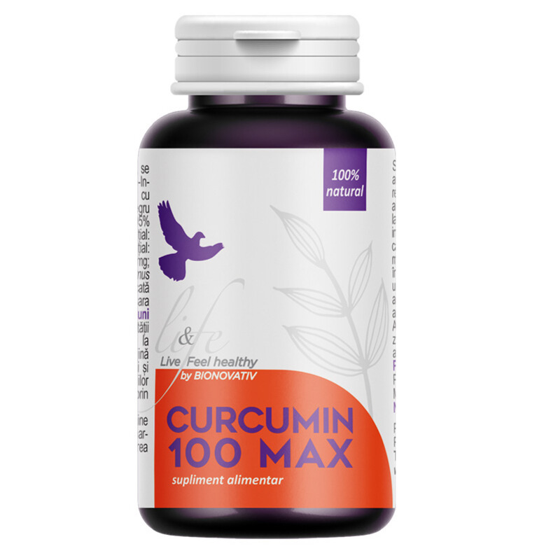 Curcumin 100 Max, 60 capsule, Bionovativ