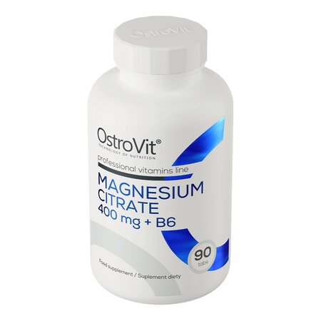 Magnesium Citrate 400 mg + Vitamina B6, 90 tablete, OstroVit 695696