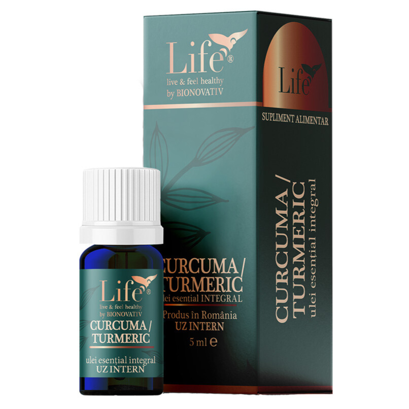 Ulei esential integral de Curcuma/Turmeric, 5 ml, Bionovativ