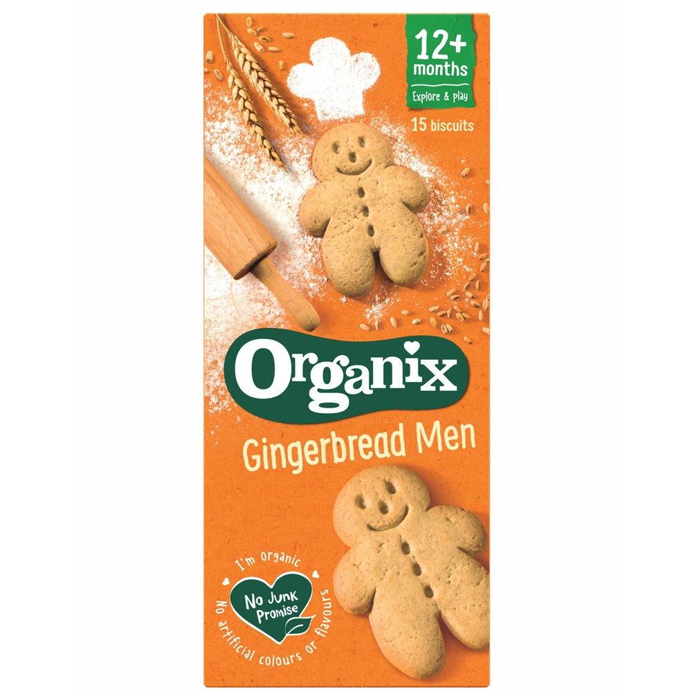 Biscuiti ecologici cu ghimbir 12 luni+, 135 g, Organix