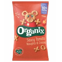 Snack ecologic din porumb si rosii 10 luni+ X si O, 4x15 g, Organix