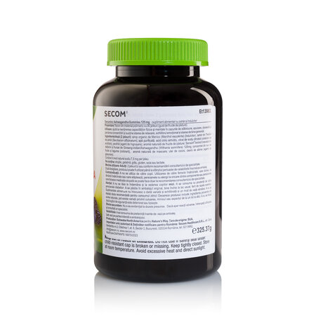 Ashwagandha Gummy Nature's Way, 125 mg, 90 jeleuri, Secom 724212