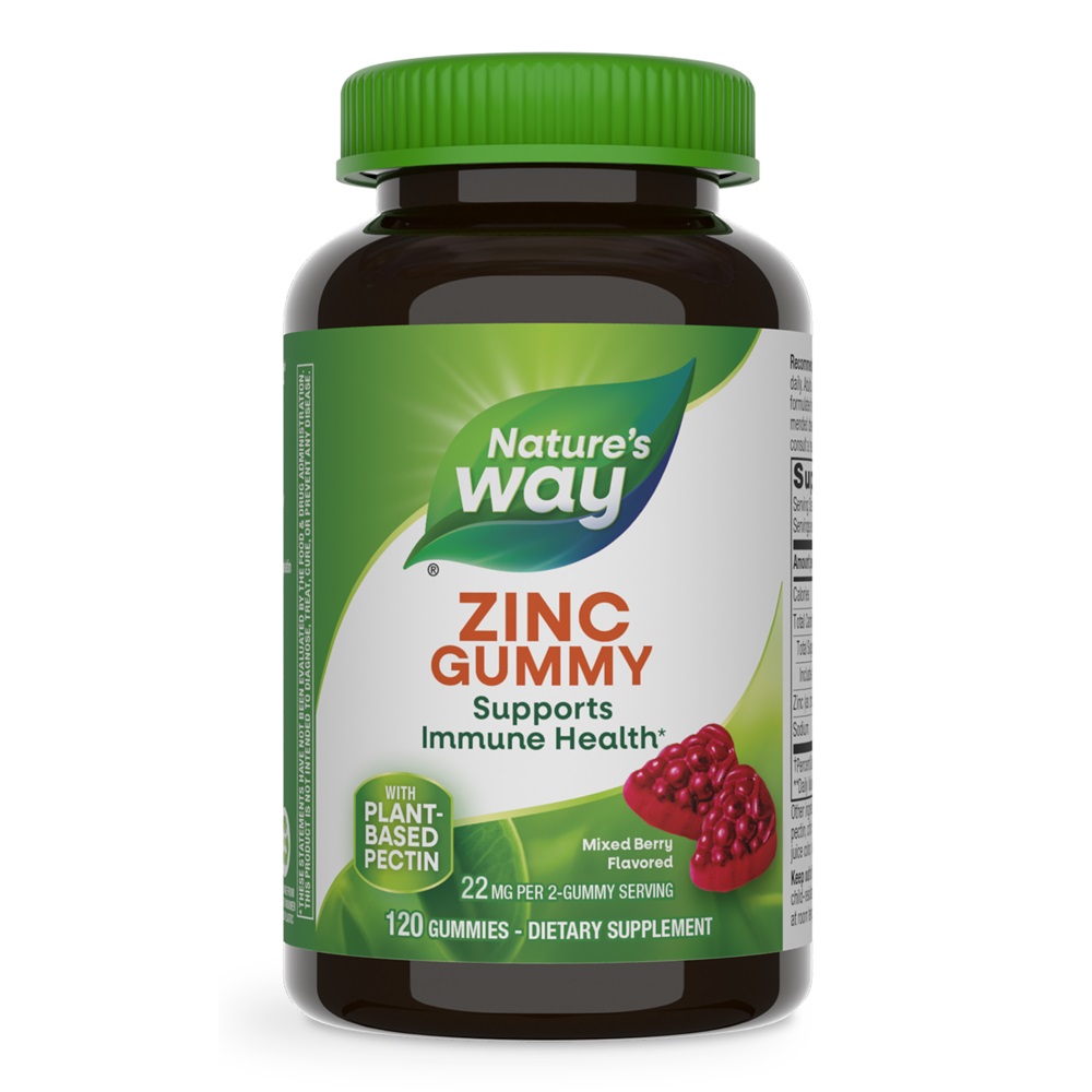 Jeleuri cu zinc cu aroma de fructe de padure Zinc Gummy, 22 mg, 120 jeleuri, Secom