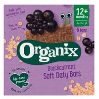 Batoane ecologice  din ovaz integral cu mere si coacaze negre 12 luni+, 6x23 g, Organix