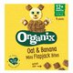 Cubulete ecologice moi din ovaz integral si banane 12 luni+ Flapjack, 4x20 g, Organix 601487