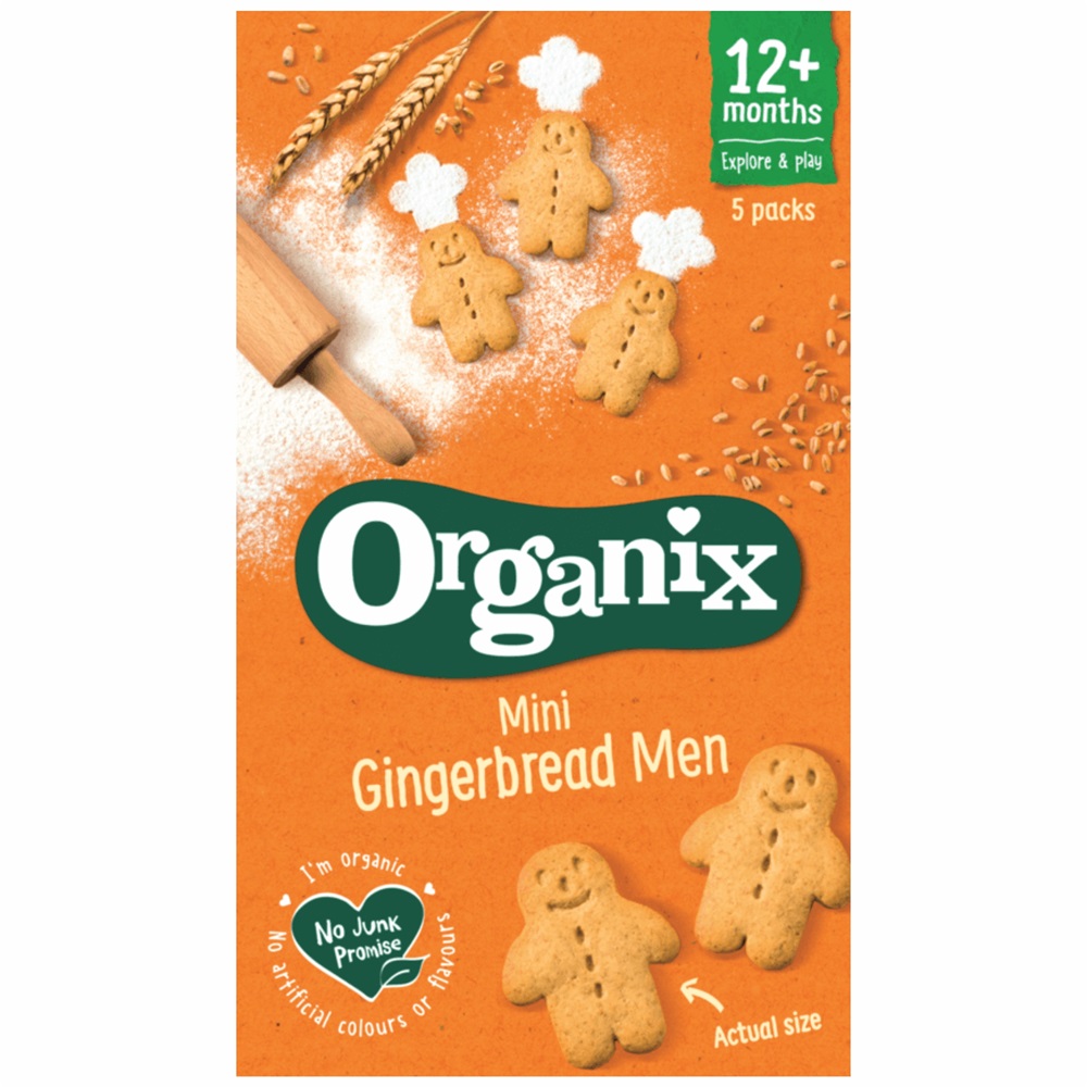 Mini biscuiti ecologici cu ghimbir 12 luni+, 5x20 g, Organix